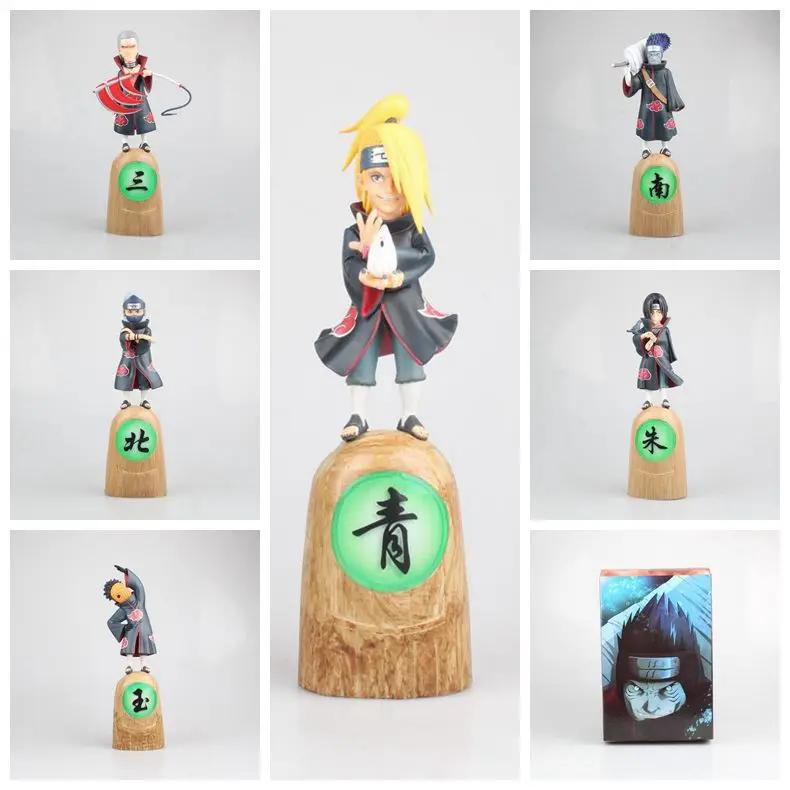 Аниме 23 24 см Наруто GK Косплей костюм Akatsuki Hidan Kakuzu Deidara Tobi Hoshigaki Kisame Uchiha Itachi экшн