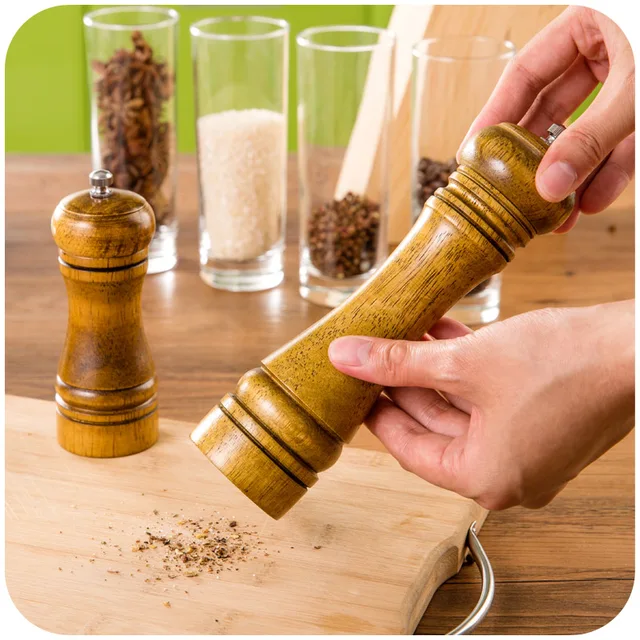 Manual ceramic core pepper mill wooden Spices Grinder Muller Kitchen