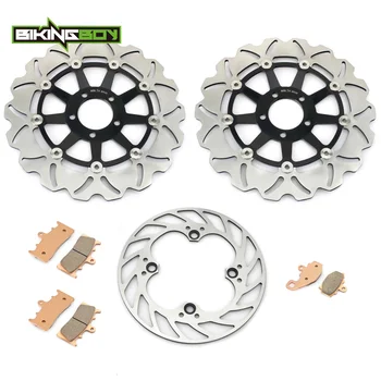 

BIKINGBOY For Kawasaki ZX9R ZX-9R Ninja ZX900E 00 01 2000 2001 Full Sets Front Rear Brake Discs Disks Rotors Pads