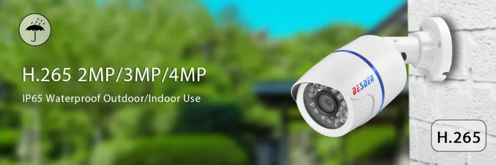 Besder 4MP/3MP/2MP Проводная ip-камера H.265 наружная Водонепроницаемая камера безопасности ONVIF 20 м ночное видение Обнаружение движения PoE HD камера