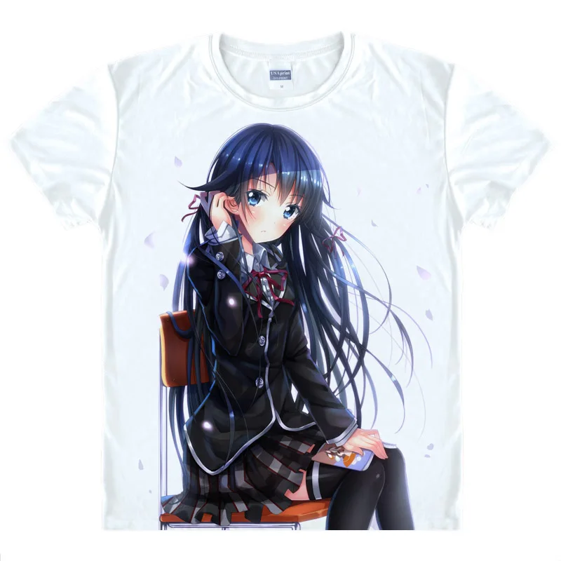 Coolprint Футболка с изображением в стиле аниме путаница oregairu Hamachi футболки короткий рукав Yukino Yukinoshita Yui Yuigahama Косплэй motivs Аниме футболки - Цвет: Style 16