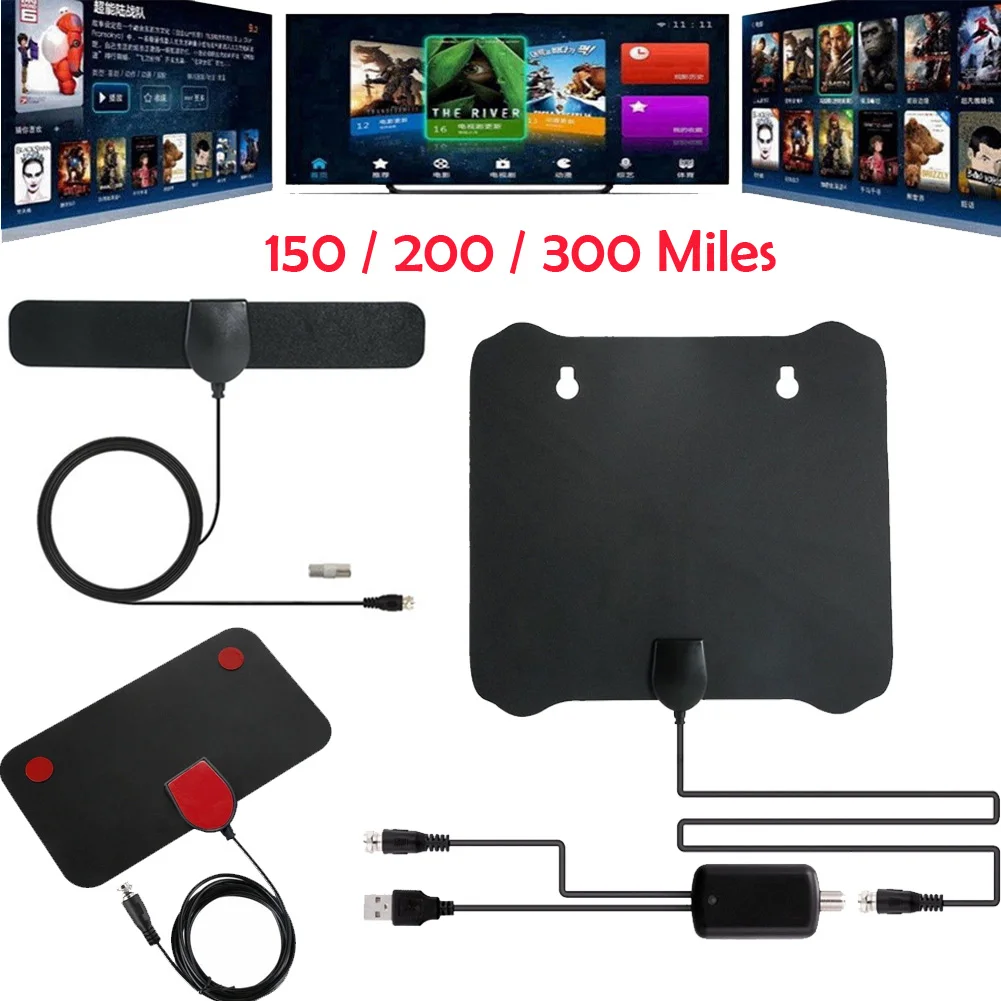 Горячая продажа 300 миля диапазонная антенна ТВ цифровой HD Skywire 4 K Antena цифровой Внутренний, HDTV 1080 p HD