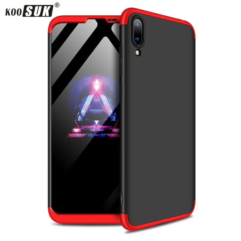 

Koosuk 3-in-1 Back Cover For Huawei Y7 2019 PC Hard Matte Protection Case For Huawei Y7 Pro Y7 Prime 2019 Phone Case Coque Funda