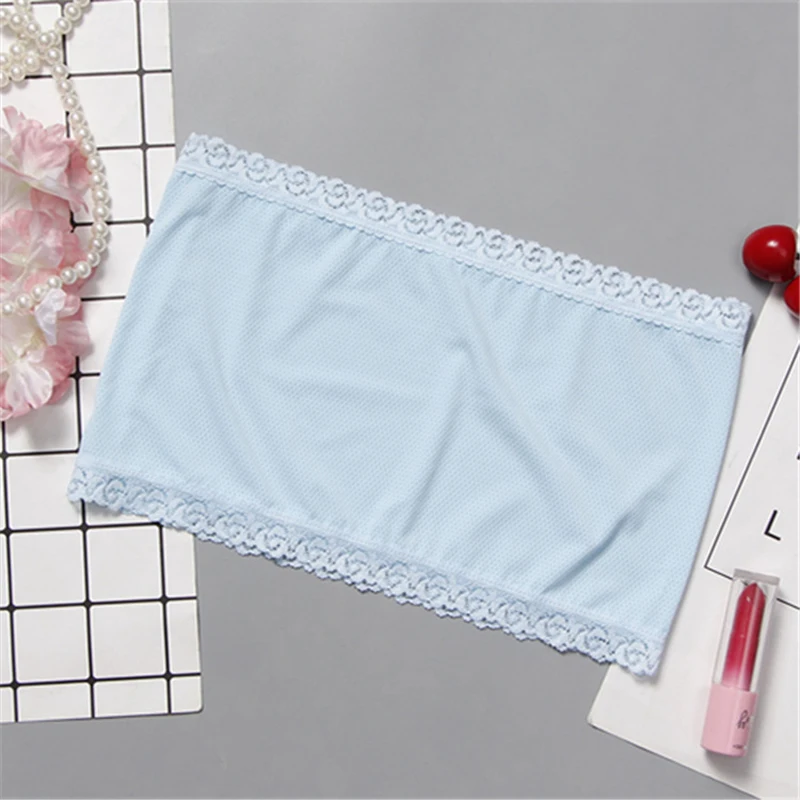 Sexy Sleeveless Lace All-match Solid Color Summer Thin Style Boob Tube Top For Women Ladies Underwear FS0616