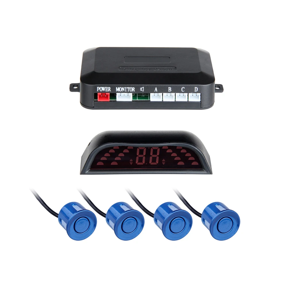 Pantalla LED 2018 sensores de aparcamiento para coche 4 Radars coche Parkmaster de aparcamiento radar detector de coches alarma Parktronic Pantalla LED 2018 sensores de aparcamiento para coche 4 Radars coche Parkmaster de aparcamiento radar detector de coches alarma Parktronic