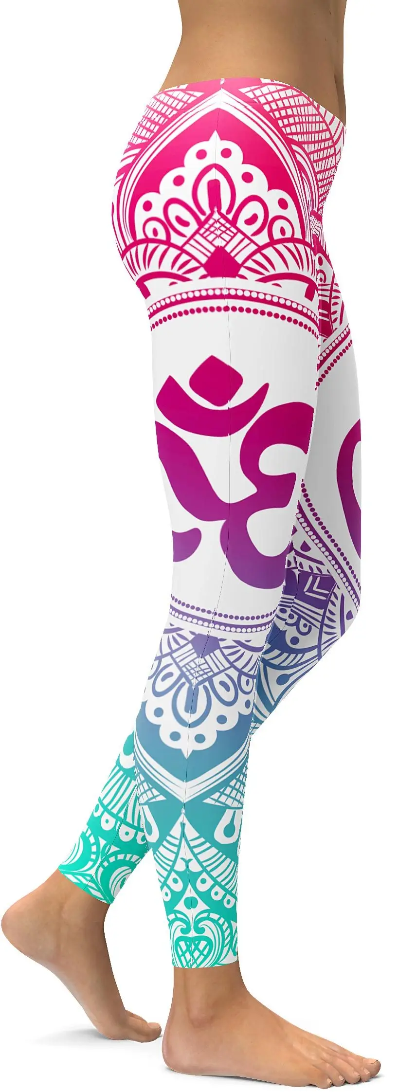 pink blue OM Shanti mandala legging (5)