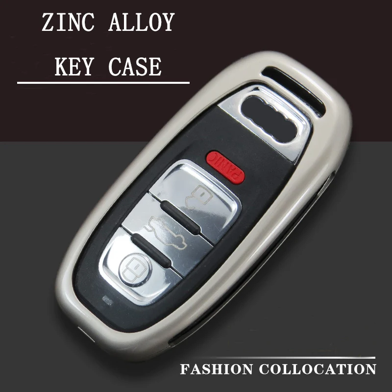 

2019 Zinc Alloy Car Key Cover Case Shell is for Audi A1 A3 A4 A5 A6 A7 A8 Quattro Q3 Q5 Q7 2009 2010 2011 2012 2013 2014 2015