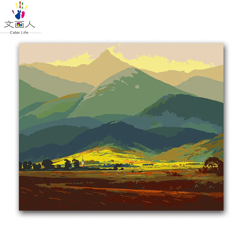 Giant mountains Caspar David Friedrich oil painting by numbers with