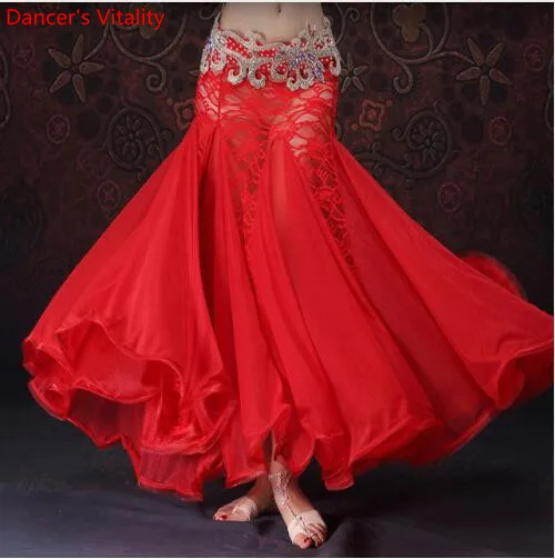 Belly Dance Одежда Профессиональная Длинные Рыба Хвост Юбки Обернутая Юбка Женщины Кружева Юбки Танец Живота(без пояса