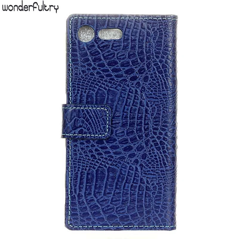 For Sony Xperia X Compact Crocodile PU Leather Wallet Case Stand (6)