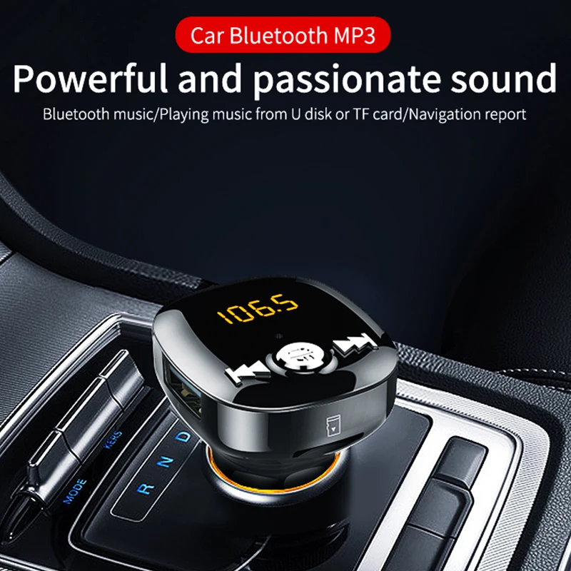 CDEN FM transmitter Bluetooth 5.0 car mp3 player car charger U disk / TF card music Bluetooth car kit call voltage monitoring