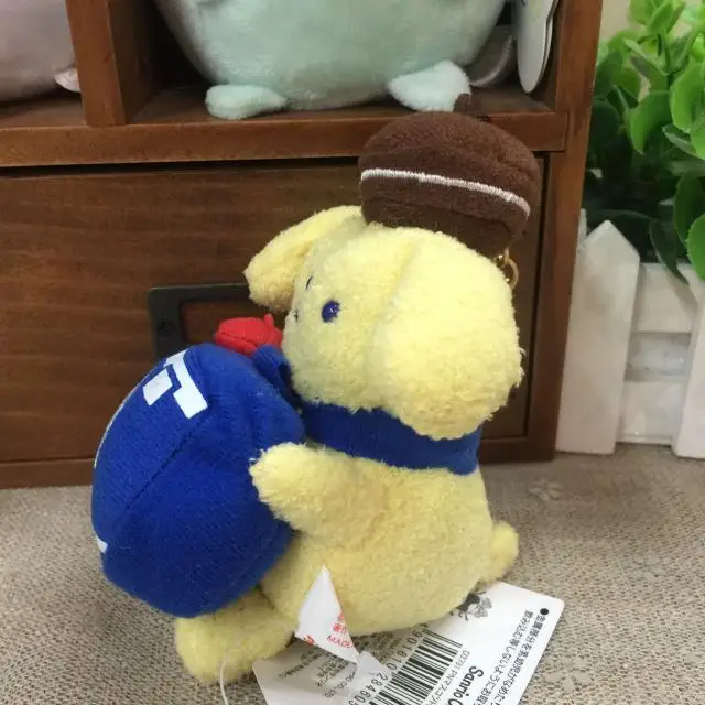 Марка pom-Pom Purin Желтая Собака Путешествия плюшевая кукла игрушка орнамент кулон брелок брелки анимированный брелок