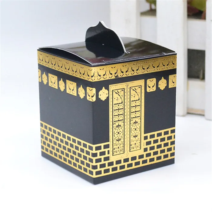 black gold Золотой черный мусульманский kaaba лазерная резка hajj паломническая коробка - Цвет: black gold