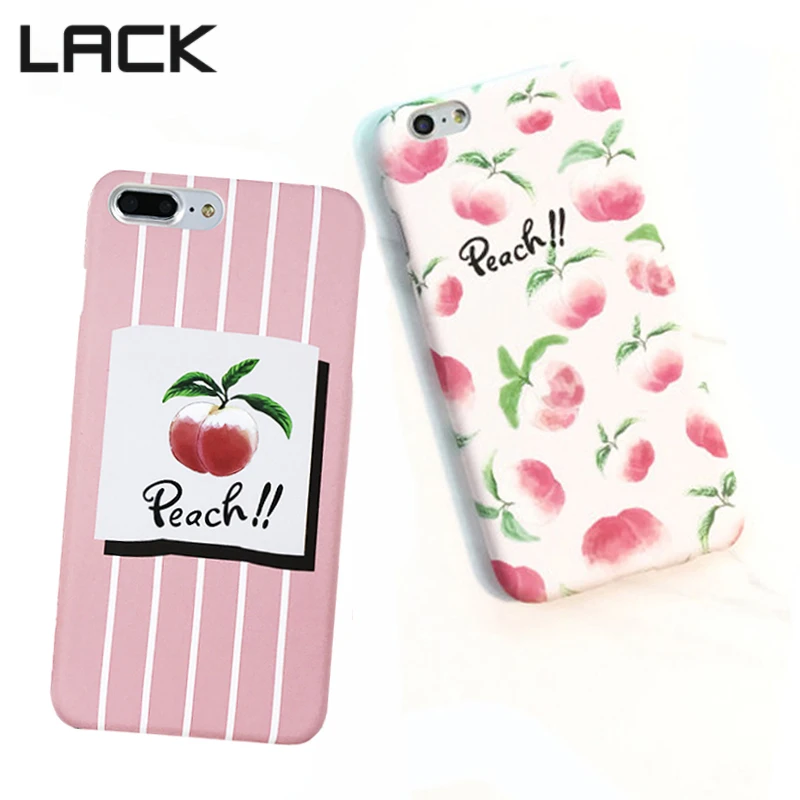 

LACK Cool Summer Delicious Fruit Juicy Peach Case For iphone 6 6S Plus Cute Cartoon Hard PC frosted Phone Cases Cover