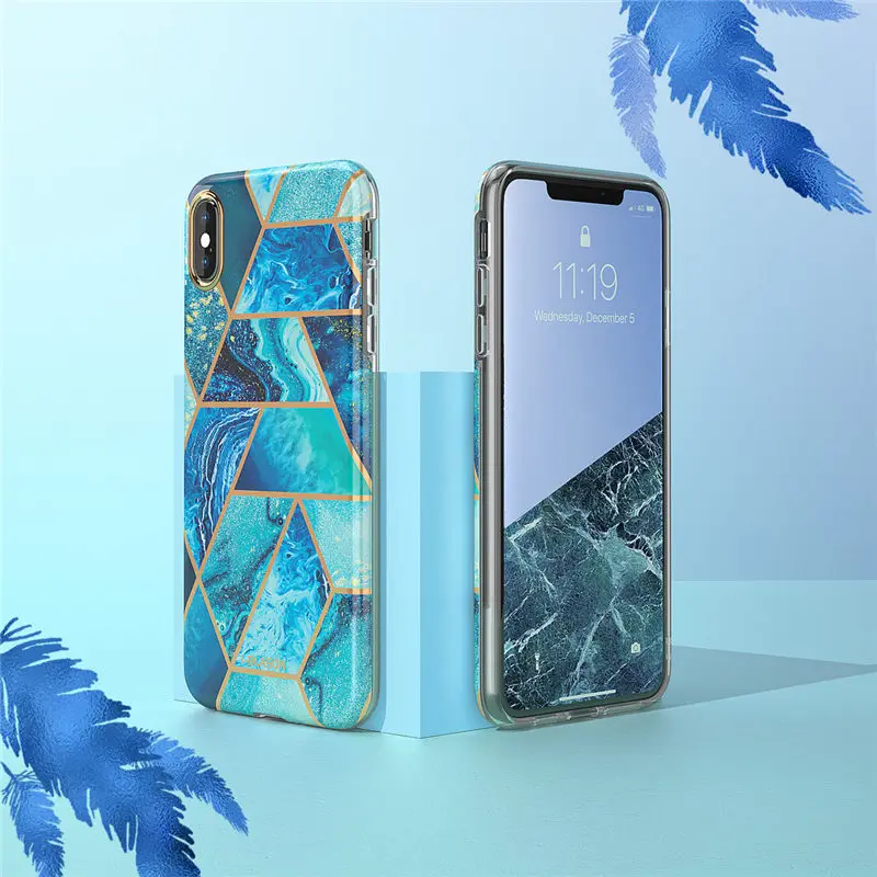 Чехол для iPhone X Xs Case i-Blason Cosmo Lite стильный Премиум Тонкий Бампер Защитный мраморный чехол с защитой камеры