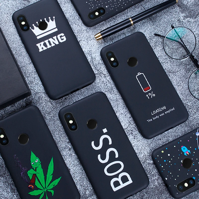 Чехол для телефона Xiaomi Redmi Note 5 Pro mi 6X A2 x 3 Lite Red 6 4X 5A Plus 4A S2 4 матовый черный роскошный