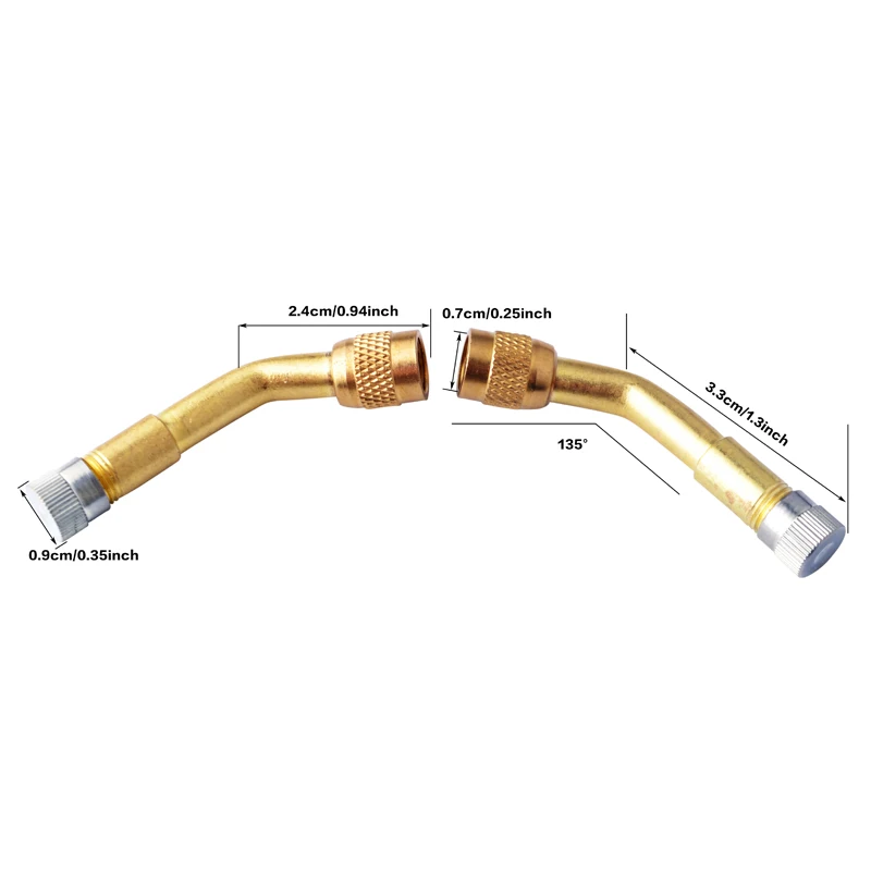 SPEEDWOW 2 шт. 45/90/135 градусов бескамерный клапан удлинитель адаптер для мотоцикла велосипед автомобиль грузовик