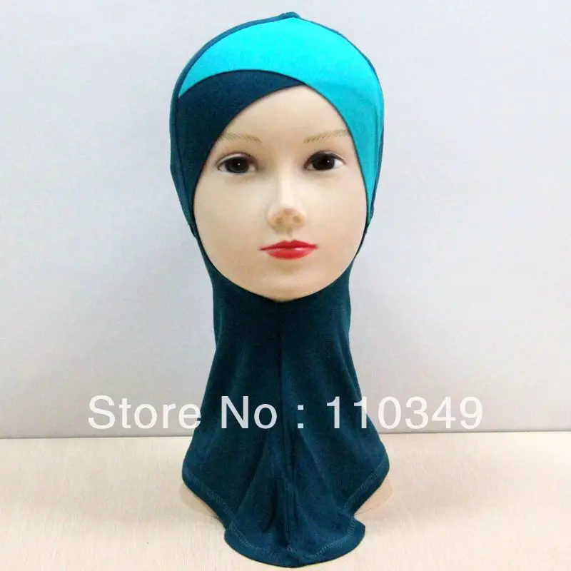 20 шт./лот) мусульманской два тона кроссовер ниндзя внутренний underscarf, крышка шея внутренний хиджаб HW018
