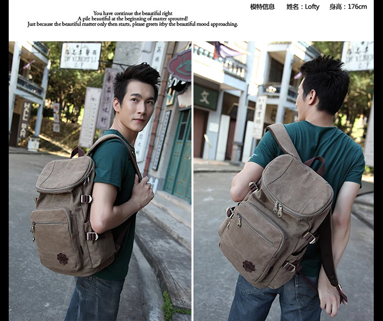 Groe Kapazitat шуттером Tasche Herren поездка Leinwand рюкзак унисекс Taschen мехом для подростка Schule Rucksacke