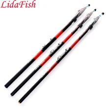 Rock Fishing Rod 2.4m2.7m3.0m3.6m4.5m5.4m6.3m Telescopic Fishing Rod Superhard Rod Carbon Fishing Rod Spinning Fishing Pole new sea rod long shot thrown pole 2 4 2 7 3 0 3 6m carbon hard spinning lure rod superhard telescopic fishing rod