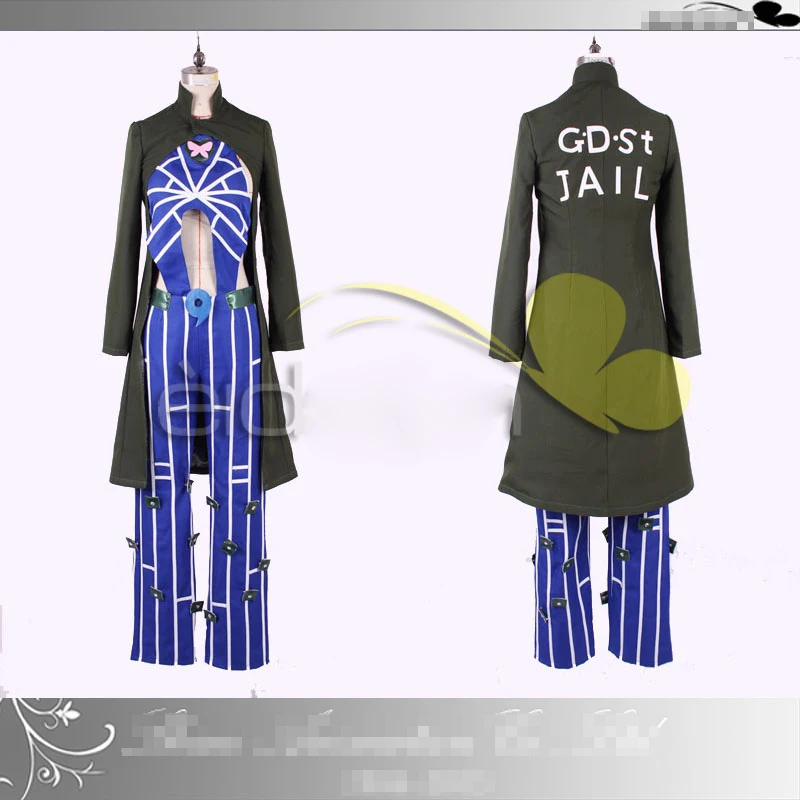 

Game Anime JoJo's Bizarre Adventure Jolyne Kujo Black Fashion Party Uniforms Cosplay Costume Custom-made Any Size
