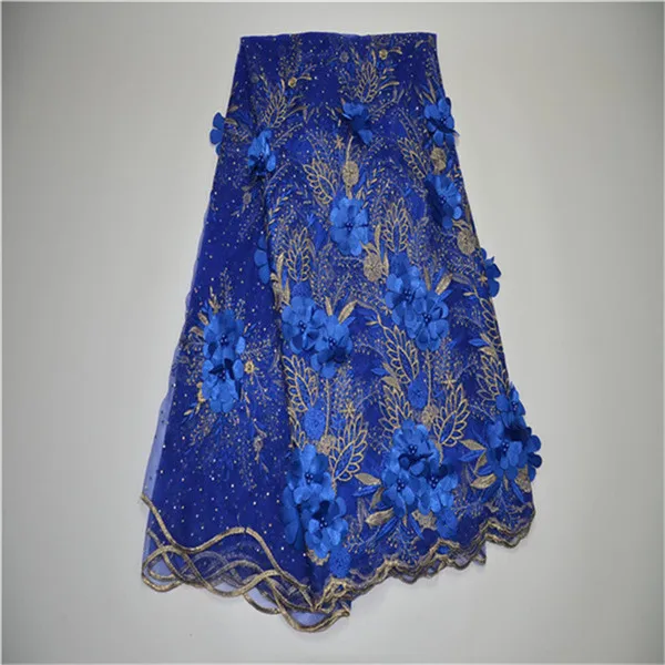 2018 New Design High Quality 3D Flowers French Lace Guipure Embroidered Beaded African Tulle Fabric Soft 5Yards | Дом и сад