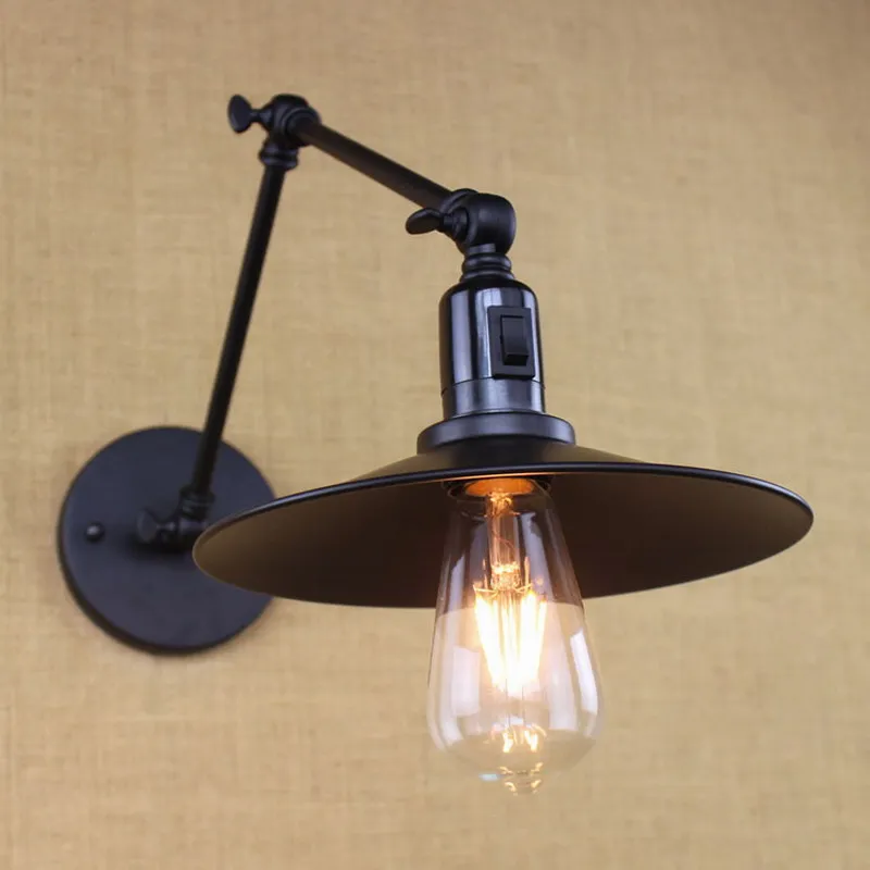 Современный Античный Черный Ретро Промышленный регулируемый настенный