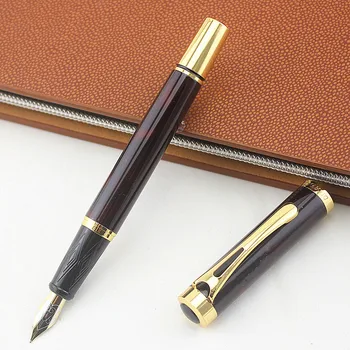 

High Quality DIKA WEN Iraurita Fountain Pen Full Metal Golden Clip Luxury Brand Pens Stationery Office School Supplies