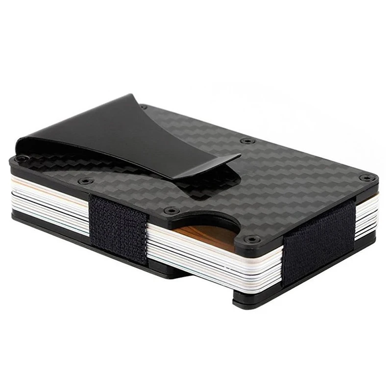 

2019 New Men RFID Blocking Money Clip Solid Color Unisex Metal Case Outdoor Pocket Wallet Clips