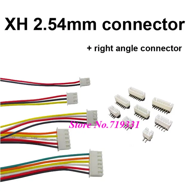 Micro Mini JST ZH PH XH Male Right Angle Plug & Female Connector with Wired 1.25mm 2.0mm 2.54mm