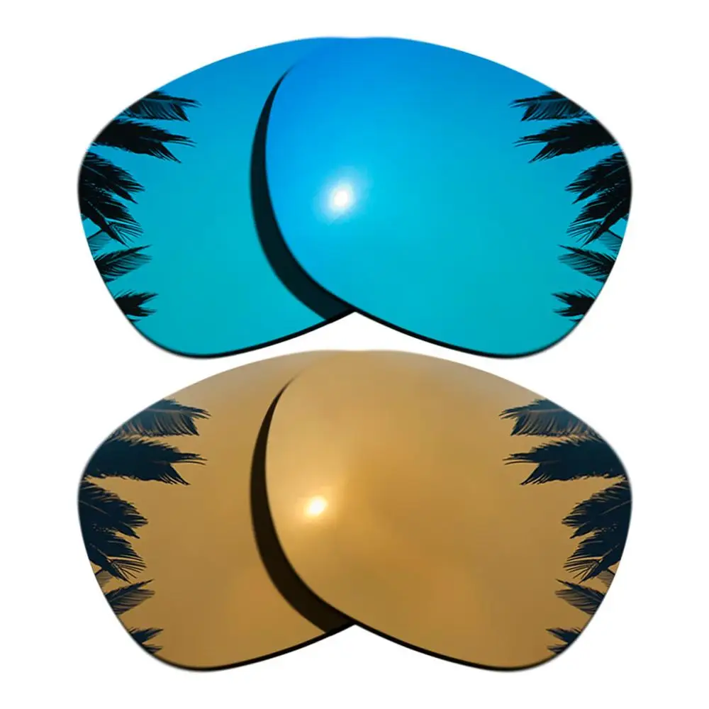Ice Blue-Bronze Gold Поляризованные зеркальные линзы для замены покрытия для серфинга-Оукли - Цвет линз: Ice Blue-Bronze Gold