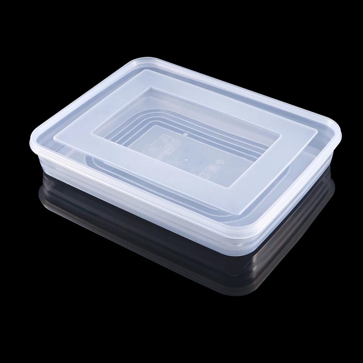 1pc Food Grade Food Storage Boxes Microwave Safe Refrigerator Meal Prep Containers with Lids for Vegetables Dumplings Seafood