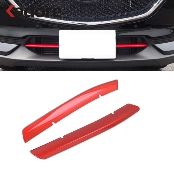 

For Mazda CX-5 CX5 2017 2018 2019 KF ABS Front Grille Bumper Glossy Racing Grill Molding Around Cover Trim Exterior Accessories