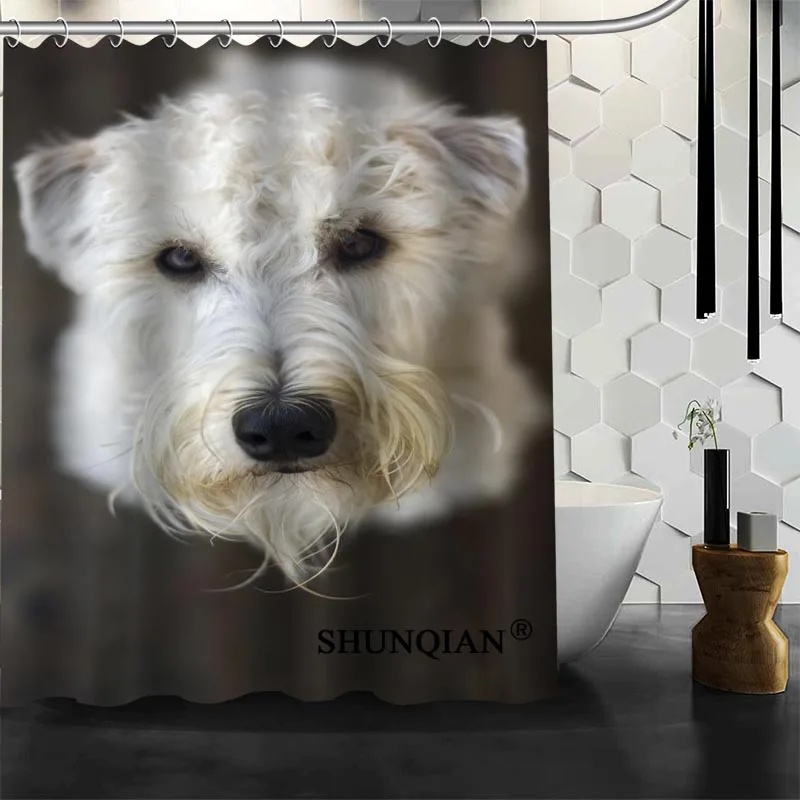 Shunqian Aberdeen Terrier занавеска для душа 3D печать 12 крючков для ванной комнаты высокое качество полиэстер ткань занавес для ванной