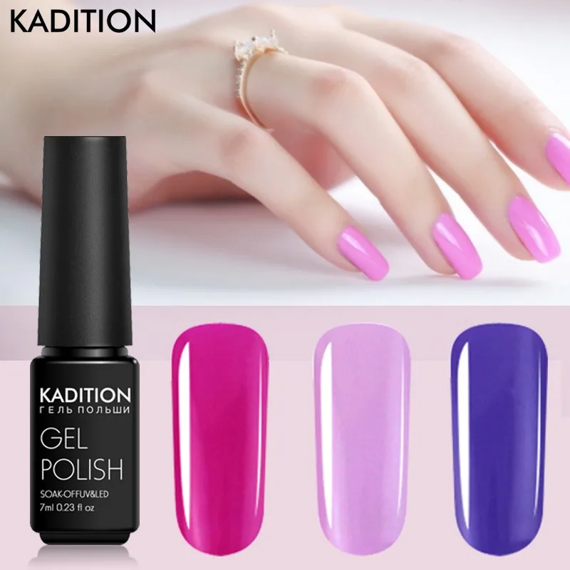 

KADITION 7ML Color Nail Gel Polish 29 Colors Design Soak-off Enamel Semi Permanent UV LED Hybrid Varnish Art Lucky Gel Lacquer
