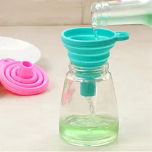 Силиконовые складные воронки Мини Силиконовые воронки складной стиль Складные портативные воронки можно повесить кухонный инструмент