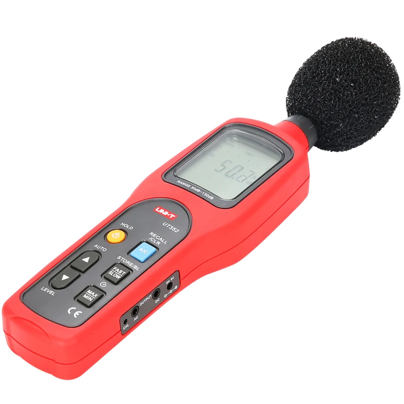 UNI-T UT352 шумомер; промышленный/домашний Профессиональный шумомер, Высокий/низкий лимит тревоги/аналоговый барный график/регистрация данных