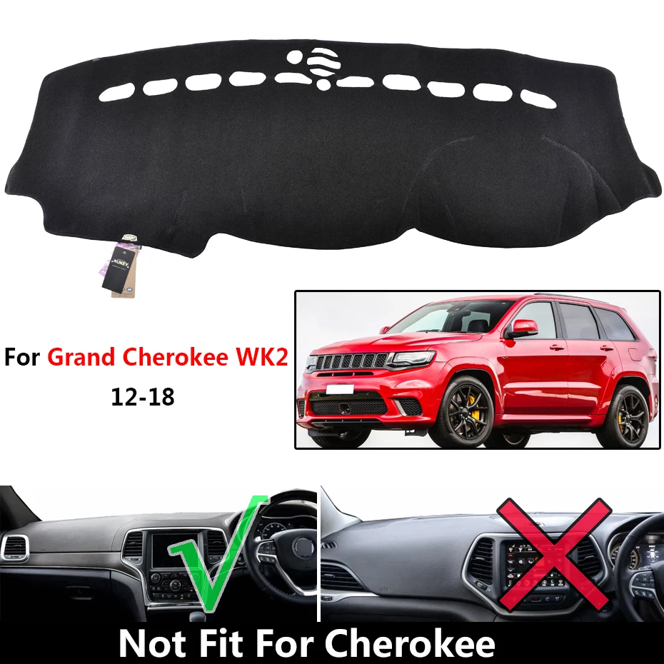Крышка приборной панели автомобиля для Jeep Grand Cherokee WK2 Renegade компасы Патриот Cherokee KL Dashmat приборная панель коврик ковер Стайлинг - Название цвета: Grand Cherokee RHD