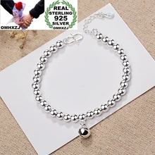 OMHXZJ venta al por mayor de moda europea mujer chica fiesta boda cumpleaños regalo cuentas vintage campana 925 pulsera de plata esterlina BA111