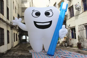 

Free shipment height 4.5m inflatable teeth for advertising