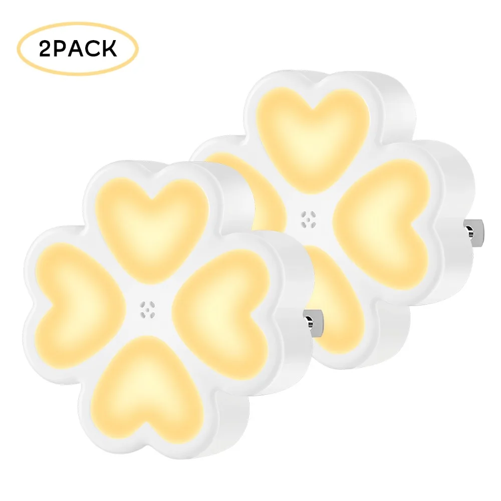 

2 pieces Night Light - Plug in Wall Automatic Light Photocell Sensor Night Lighting Lamp Wall Light Induction Lamp for Bedroom