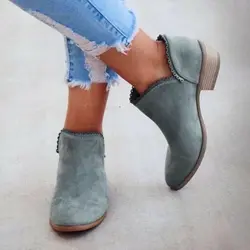 2019 Autumn Fashion New Style Ankle Pumps Shoes Women Flock Antiskid Female Soft Med Heel Casual Shoes 2019 Autumn Fashion New Style Ankle Pumps Shoes Women Flock Antiskid Female Soft Med Heel Casual Shoes