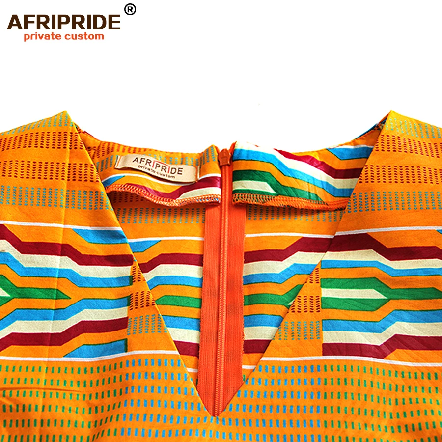 Женское платье для торжеств в африканском стиле AFRIPRIDE, индивидуальное платье без рукавов, v-образный вырез и юбка-годе, платье в пол, хлопок, A722593