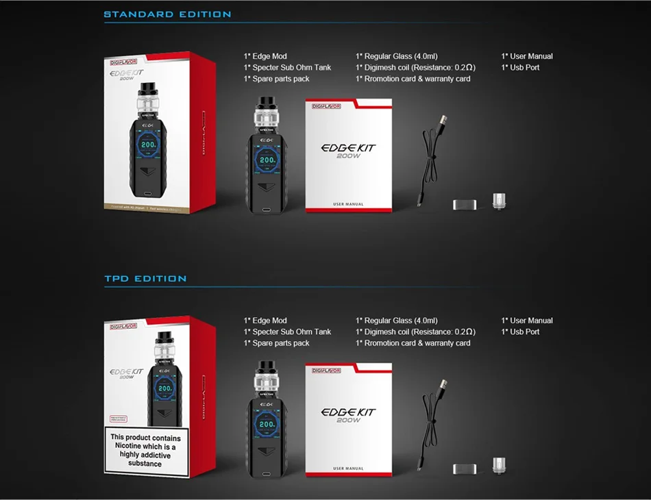 Digiflavor Edge 200W TC Kit with Spectre