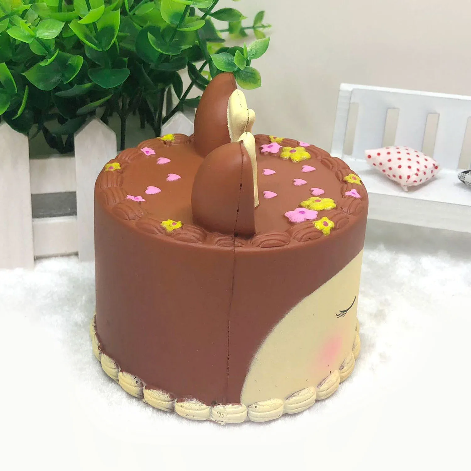 Besegad Squishies Kawaii мягкие олень торт игрушка замедлить рост для детей взрослых снимает стресс беспокойство украшения дома образца