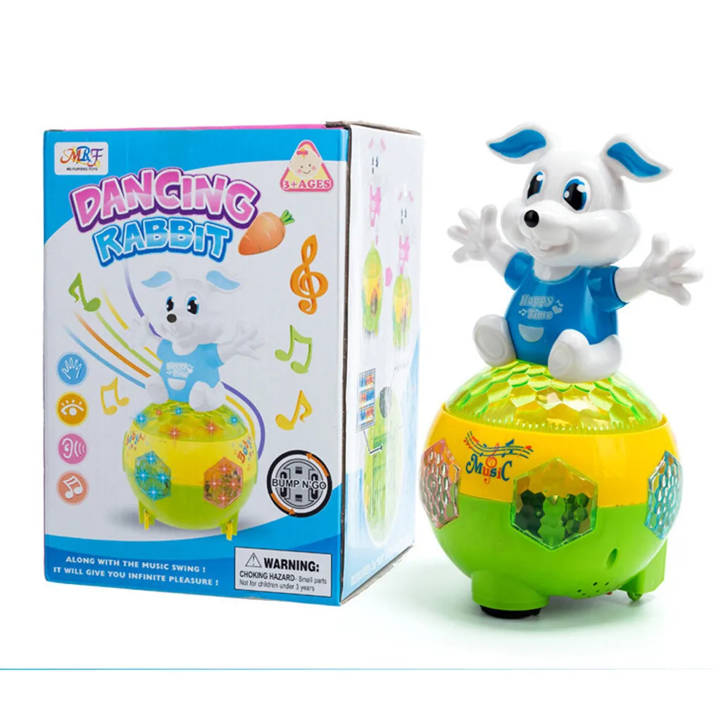 KidsToys детская Новинка мультяшный слон Дельфин кролик Светодиодная игрушка Детские Пластиковые огни Музыка электрическая игрушка для раннего образования