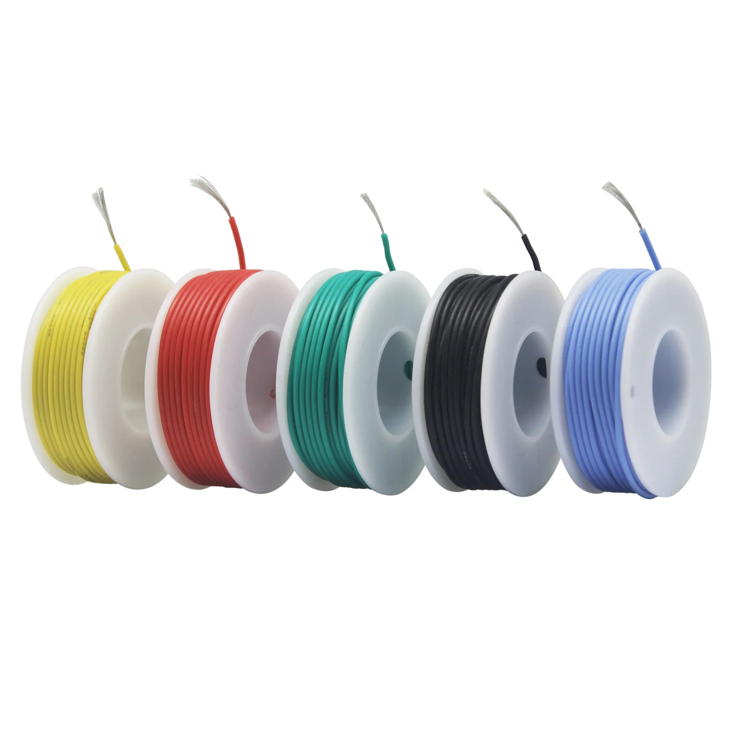 50m 30AWG Flexible Silicone Wire 5 color Mix box 1 box 2 Copper Electrical Line 