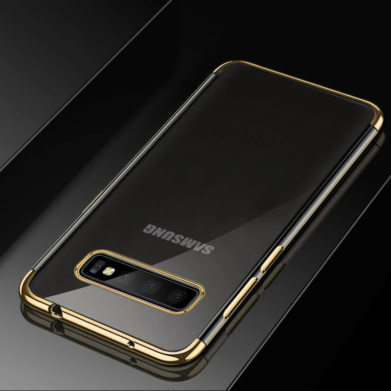 Чехлы для samsung Galaxy S10 S10e 5G S8 S9 плюс S7 edge Note 8 9 A6 A8 A7 J4 J6 J8 J2 CORE покрытие TPU Мягкий силиконовый чехол - Цвет: Золотой