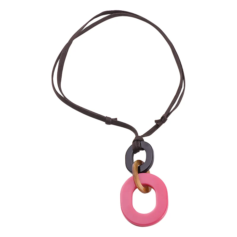 

GuanLong Wholesale Rope Cord Circles Pendant Necklace for Drop Shipping Wholesale