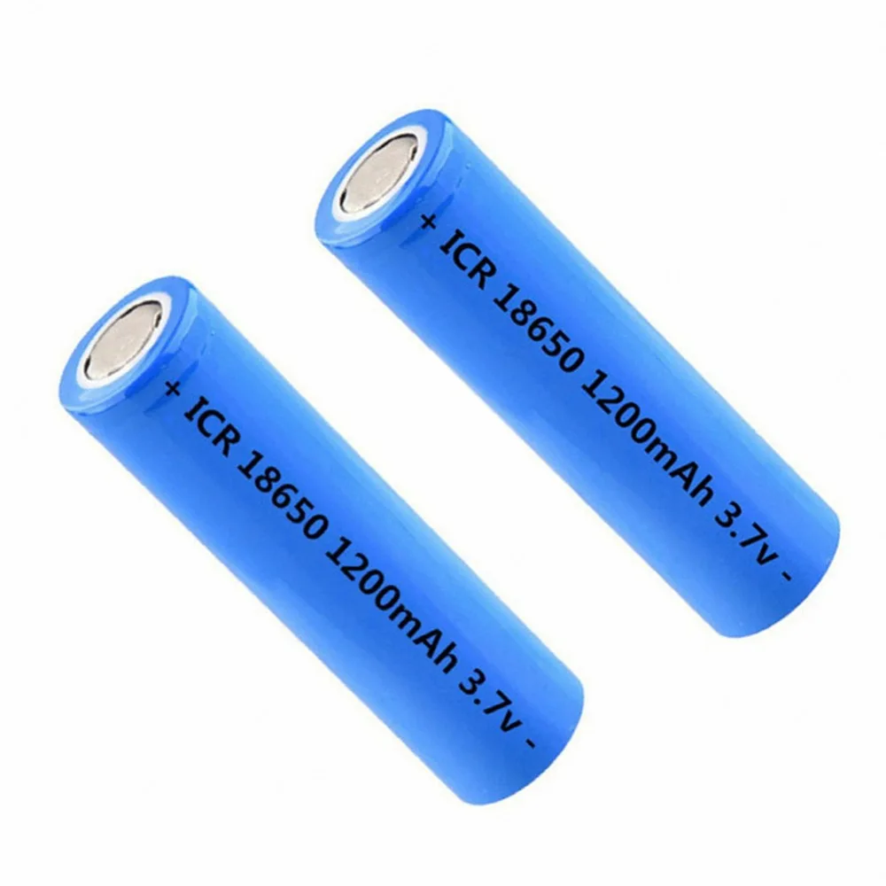 ICR18650 3.7V 1200mAh Li ion rechargeable battery 18650 for Led